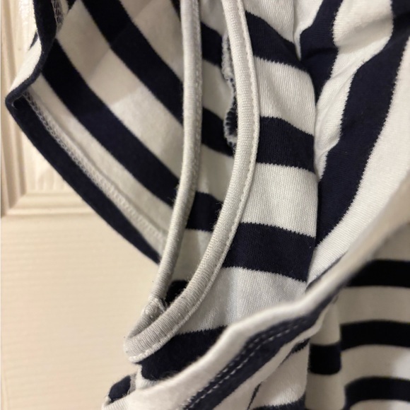 Goodthreads Women’s Navy and White Striped Tee Large - Picture 4 of 6